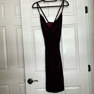 Burgundy dress